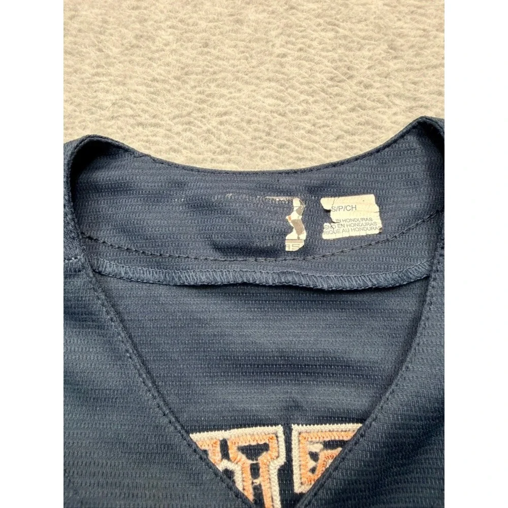 Majestic Houston Astros Jersey Mens Small Navy Blue Rainbow Side Stripe MLB Cool